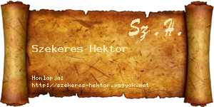 Szekeres Hektor névjegykártya